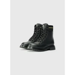 Zwarte enkellaarsjes met elastische sok