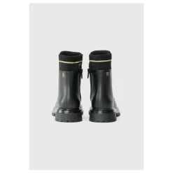 Zwarte enkellaarsjes met elastische sok