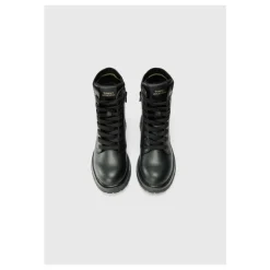 Zwarte enkellaarsjes met elastische sok