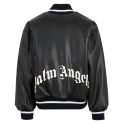 Zwarte Faux Leren Bomberjack