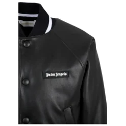 Zwarte Faux Leren Bomberjack