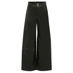 Zwarte Faux Leren Casual Broek