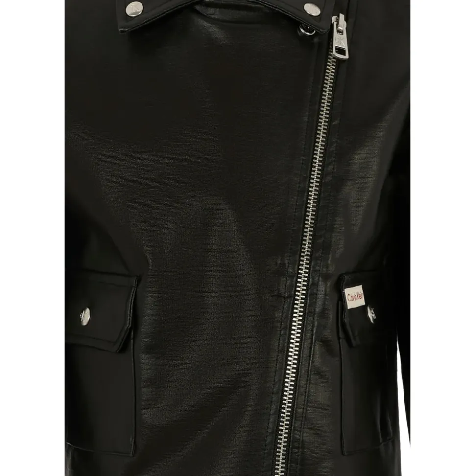 Zwarte Faux Leren Jas met Rits