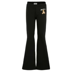 Zwarte Flared Leggings met Teddybeer