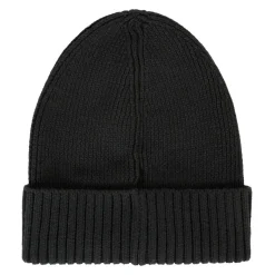 Zwarte Gebreide Beanie met Vlag Borduursel