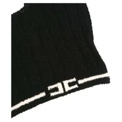 Zwarte Gebreide Crop Top