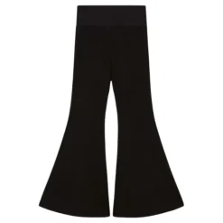 Zwarte Gebreide Flare Broek