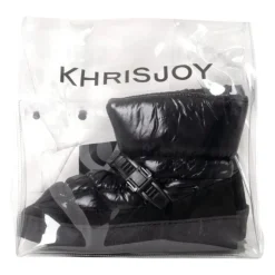 Zwarte Gewatteerde Nylon Laarzen