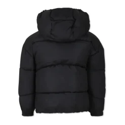 Zwarte Gewatteerde Pufferjas met Monogram