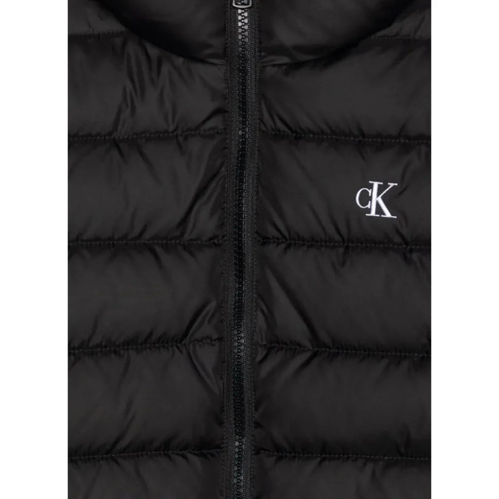 Zwarte Gewatteerde Winterjas met Capuchon