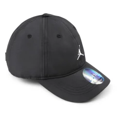 Zwarte Katoenen Hoed met Klep