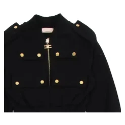 Zwarte katoenen jumpsuit met elastische taille