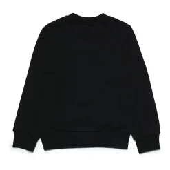 Zwarte Katoenen Logo Print Trui