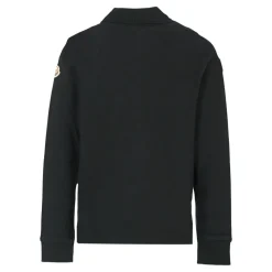 Zwarte Katoenen Polo Met Lange Mouwen