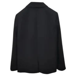 Zwarte Kinderjas met Reverskraag