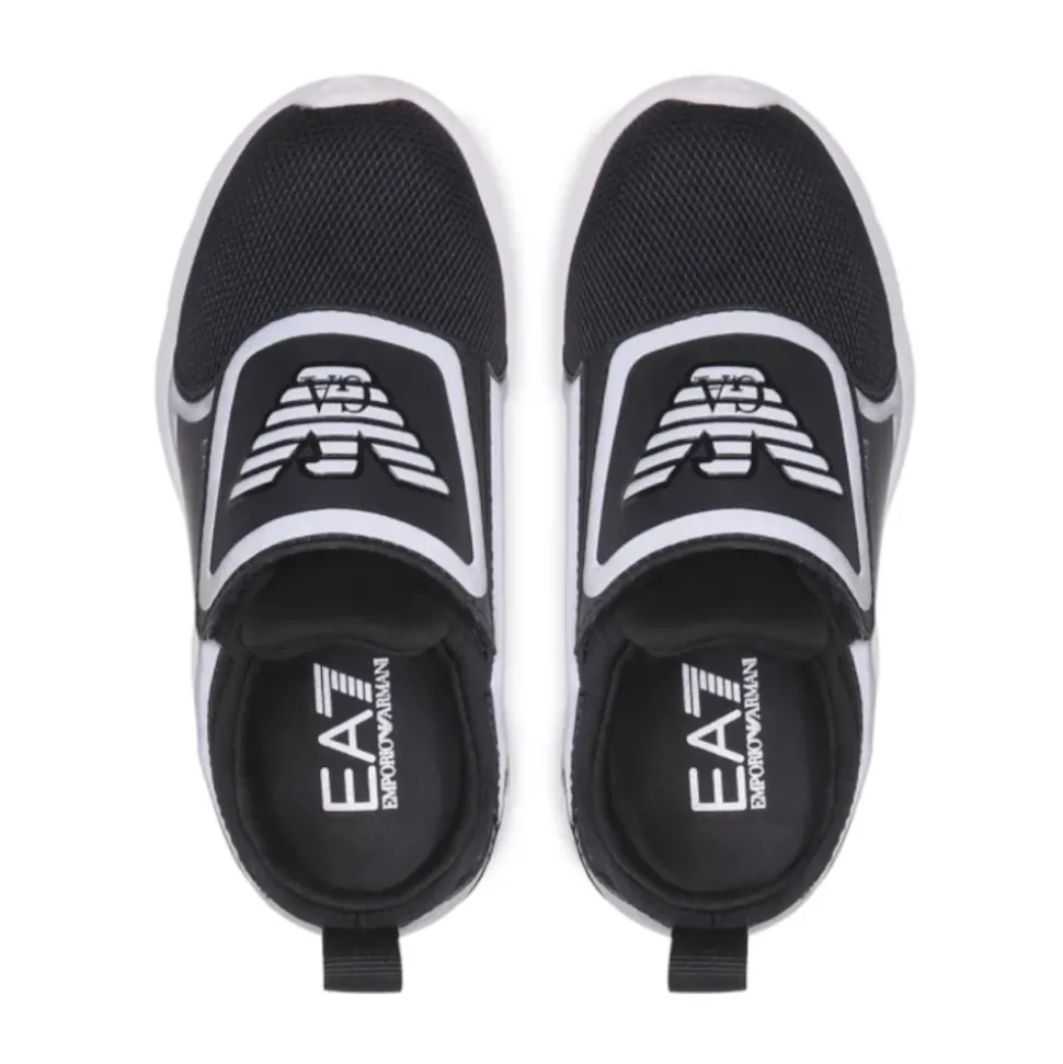 Zwarte kindersneakers met zijlogo