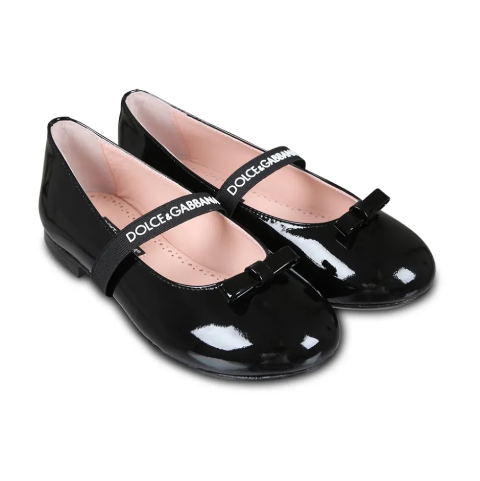 Zwarte Lakleren Balletflats