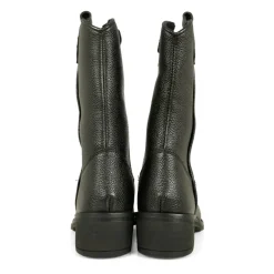 Zwarte Leren Cowboy Laarzen met Hak