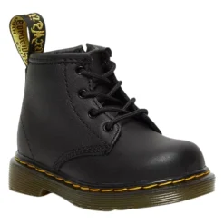 Zwarte leren enkellaarsjes