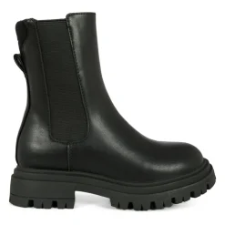 Zwarte Leren Laarzen met Zijrits