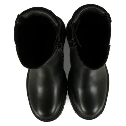 Zwarte Leren Laarzen met Zijrits