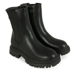 Zwarte Leren Laarzen met Zijrits