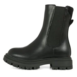 Zwarte Leren Laarzen met Zijrits