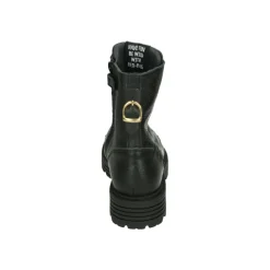 Zwarte Leren Meisjes Midschoenen