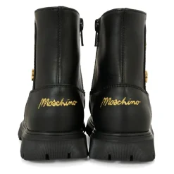 Zwarte Leren Teddy Bear Laarzen