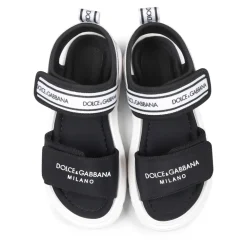 Zwarte Logo Strap Sandalen