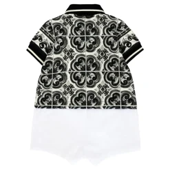 Zwarte Majolica Print Romper