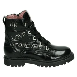 Zwarte Meisjes Mid Schoenen met Uitneembaar Voetbed