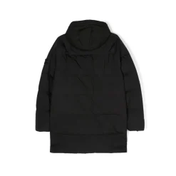 Zwarte Nylon Junior Jas met Afneembare Logo Badge