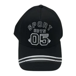 Zwarte pet met prints voor kinderen