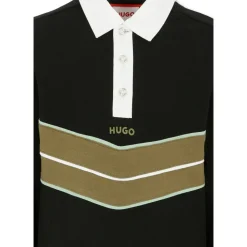 Zwarte polo met lange mouwen