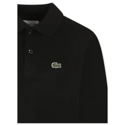 Zwarte polo met lange mouwen