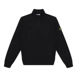 Zwarte Polos & Sweatshirt met Half-Zip