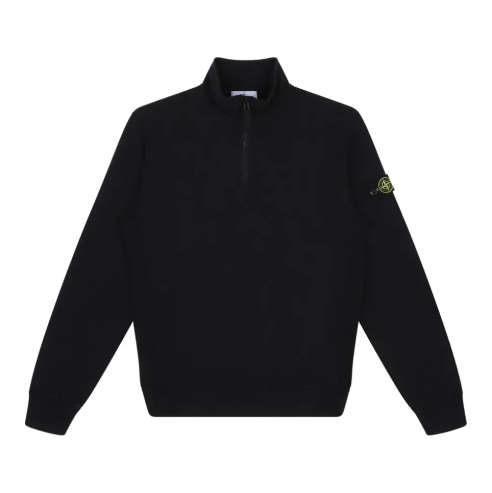 Zwarte Polos & Sweatshirt met Half-Zip