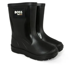Zwarte regenlaarzen met antislipzool