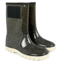 Zwarte regenlaarzen met nepbont