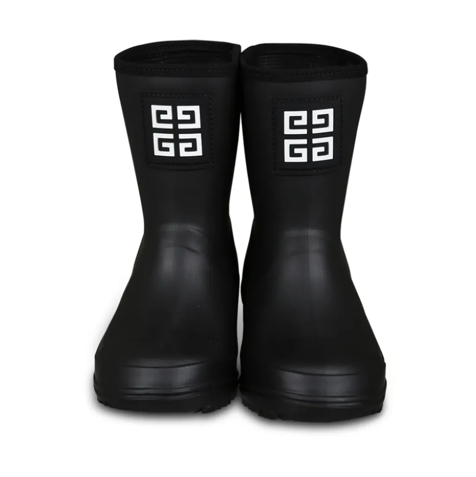 Zwarte regenlaarzen Waterdicht Flexibel Stijl
