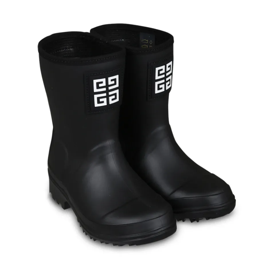 Zwarte regenlaarzen Waterdicht Flexibel Stijl