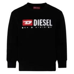 Zwarte Ronde Hals Sweatshirt met Logo Print