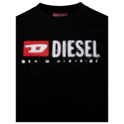 Zwarte Ronde Hals Sweatshirt met Logo Print