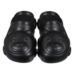 Zwarte rubberen muilezels met Teddy Bear-zool