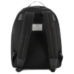 Zwarte rugzak met gele accentpatch