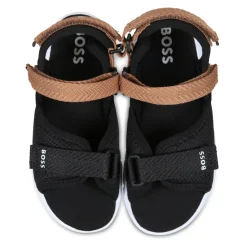 Zwarte sandalen met enkelbandje