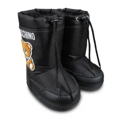 Zwarte Shearling Snowboots met Teddybeer