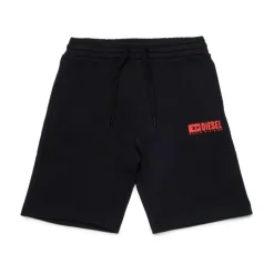 Zwarte Shorts met Elastische Tailleband en Trekkoord