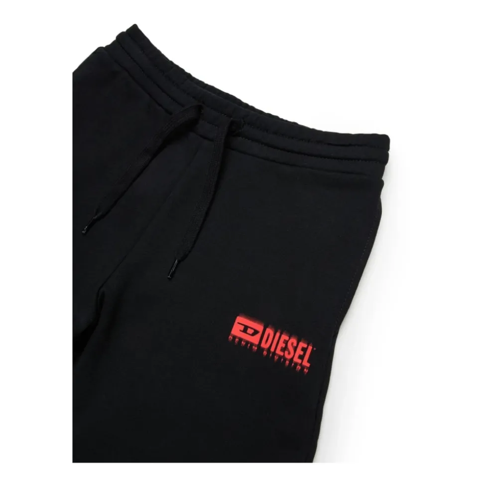 Zwarte Shorts met Elastische Tailleband en Trekkoord